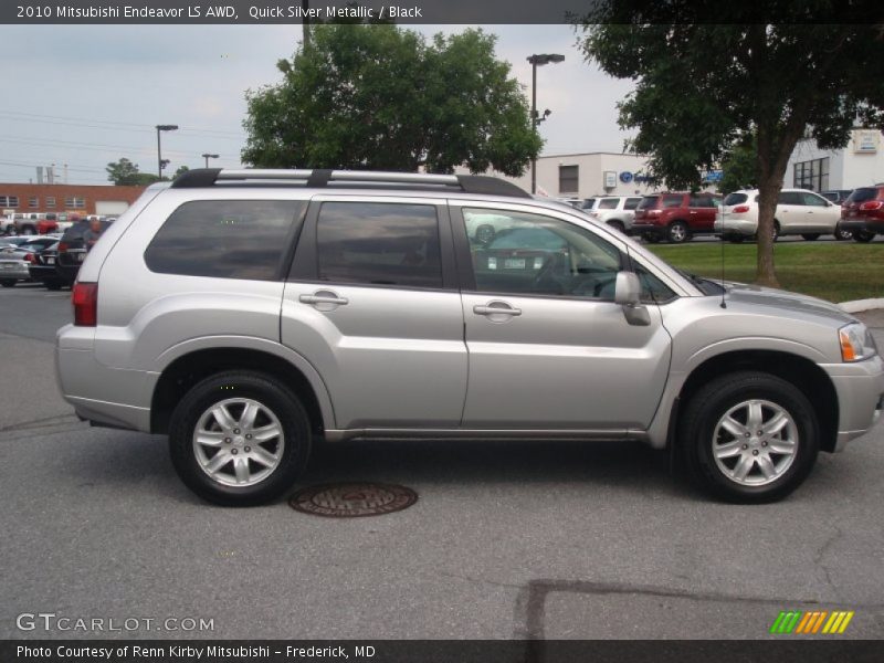 Quick Silver Metallic / Black 2010 Mitsubishi Endeavor LS AWD