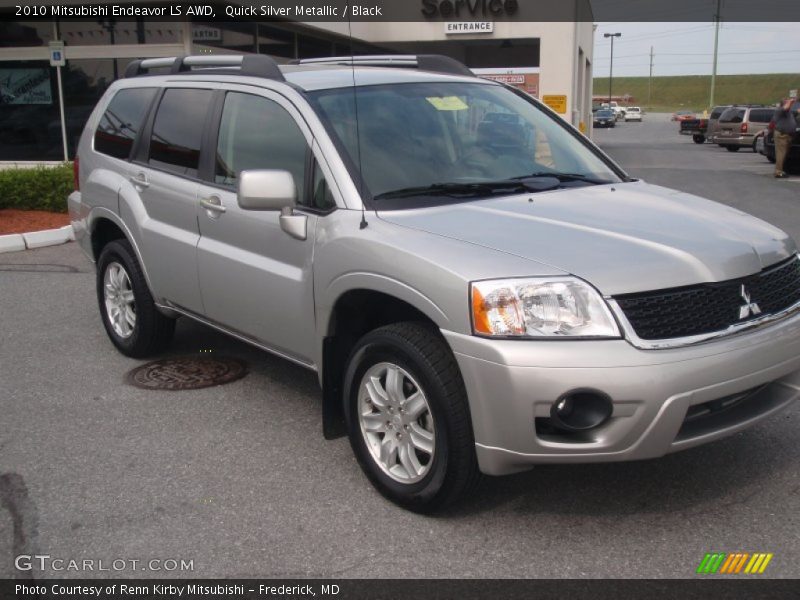 Quick Silver Metallic / Black 2010 Mitsubishi Endeavor LS AWD