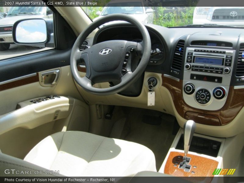 Slate Blue / Beige 2007 Hyundai Santa Fe GLS 4WD
