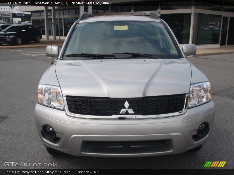 Quick Silver Metallic / Black 2010 Mitsubishi Endeavor LS AWD