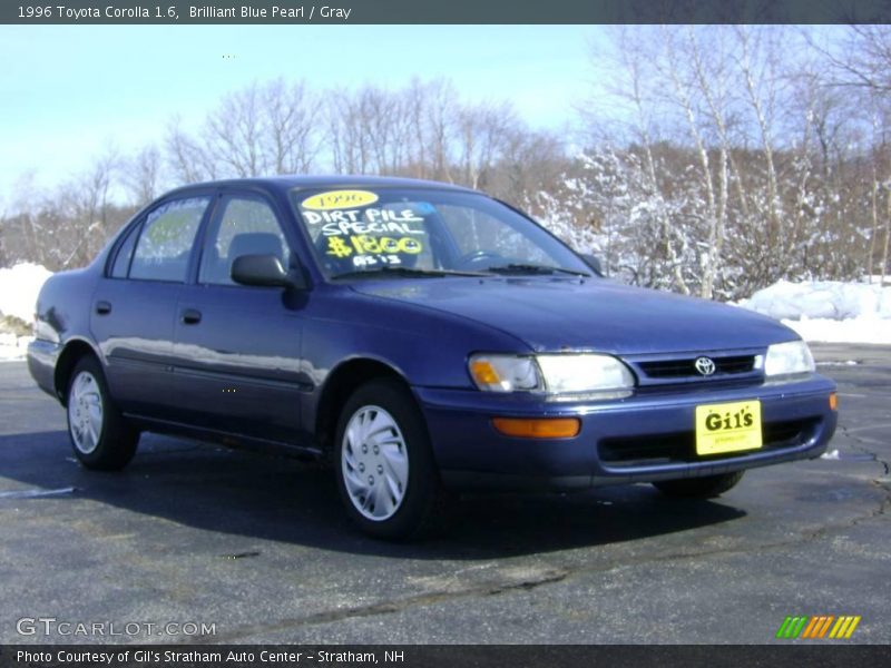 Brilliant Blue Pearl / Gray 1996 Toyota Corolla 1.6