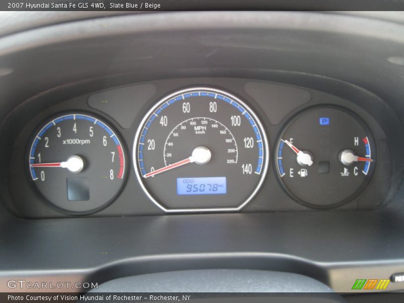 Slate Blue / Beige 2007 Hyundai Santa Fe GLS 4WD