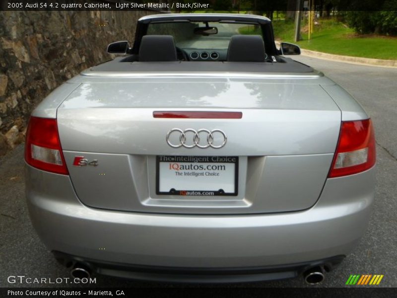 Light Silver Metallic / Black/Silver 2005 Audi S4 4.2 quattro Cabriolet