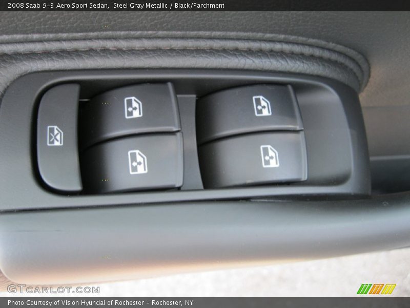 Steel Gray Metallic / Black/Parchment 2008 Saab 9-3 Aero Sport Sedan