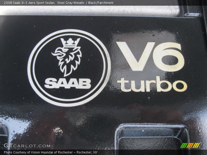 Steel Gray Metallic / Black/Parchment 2008 Saab 9-3 Aero Sport Sedan