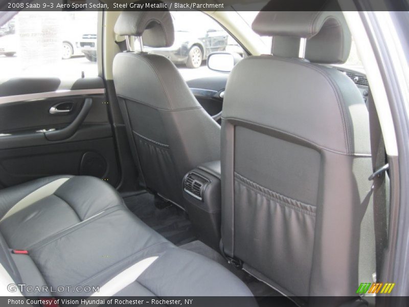 Steel Gray Metallic / Black/Parchment 2008 Saab 9-3 Aero Sport Sedan
