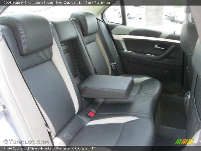Steel Gray Metallic / Black/Parchment 2008 Saab 9-3 Aero Sport Sedan
