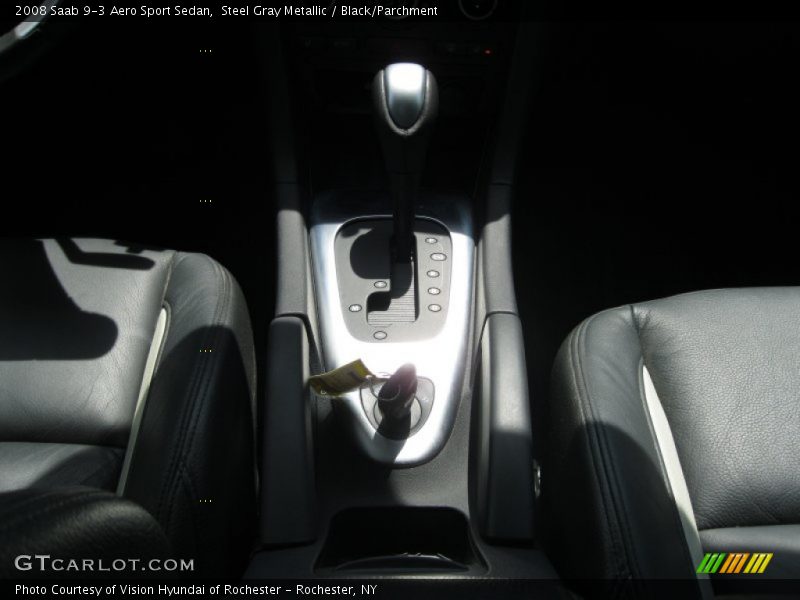 Steel Gray Metallic / Black/Parchment 2008 Saab 9-3 Aero Sport Sedan