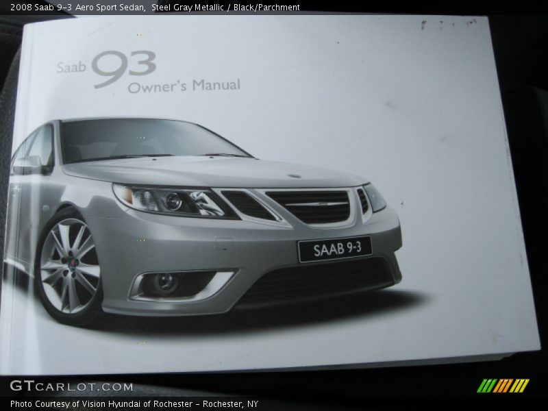 Steel Gray Metallic / Black/Parchment 2008 Saab 9-3 Aero Sport Sedan