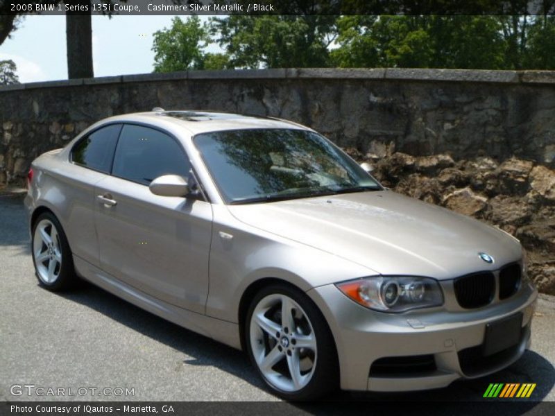 Cashmere Silver Metallic / Black 2008 BMW 1 Series 135i Coupe