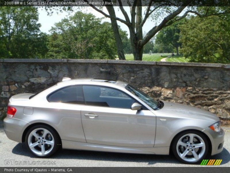 Cashmere Silver Metallic / Black 2008 BMW 1 Series 135i Coupe