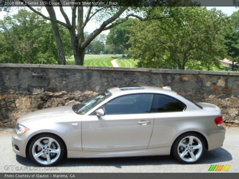 Cashmere Silver Metallic / Black 2008 BMW 1 Series 135i Coupe