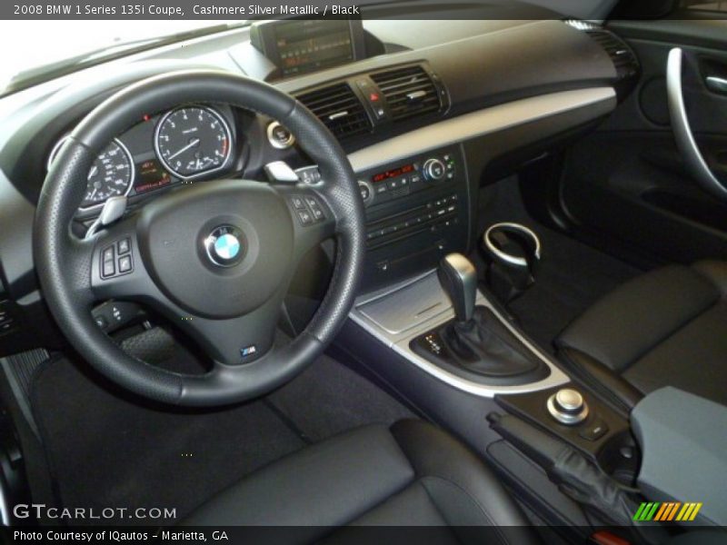 Cashmere Silver Metallic / Black 2008 BMW 1 Series 135i Coupe