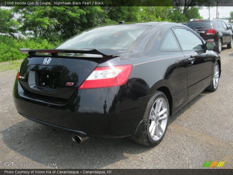 Nighthawk Black Pearl / Black 2008 Honda Civic Si Coupe