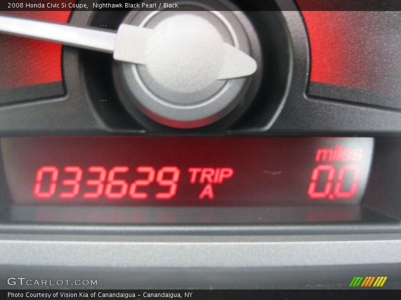 Nighthawk Black Pearl / Black 2008 Honda Civic Si Coupe