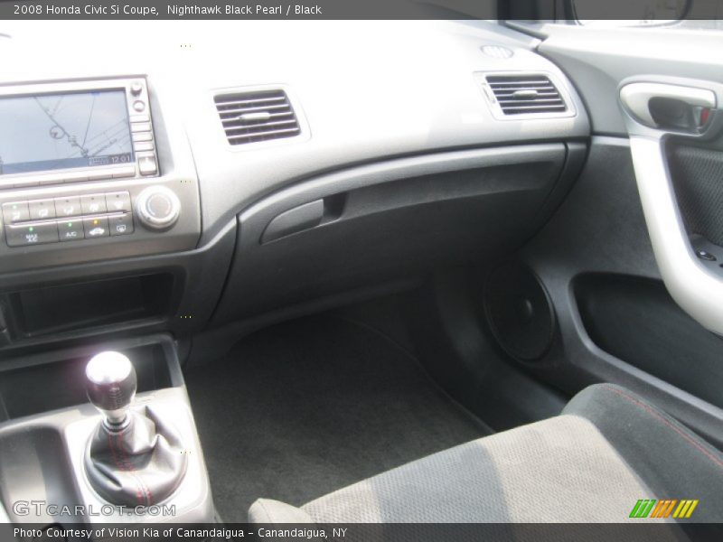 Nighthawk Black Pearl / Black 2008 Honda Civic Si Coupe