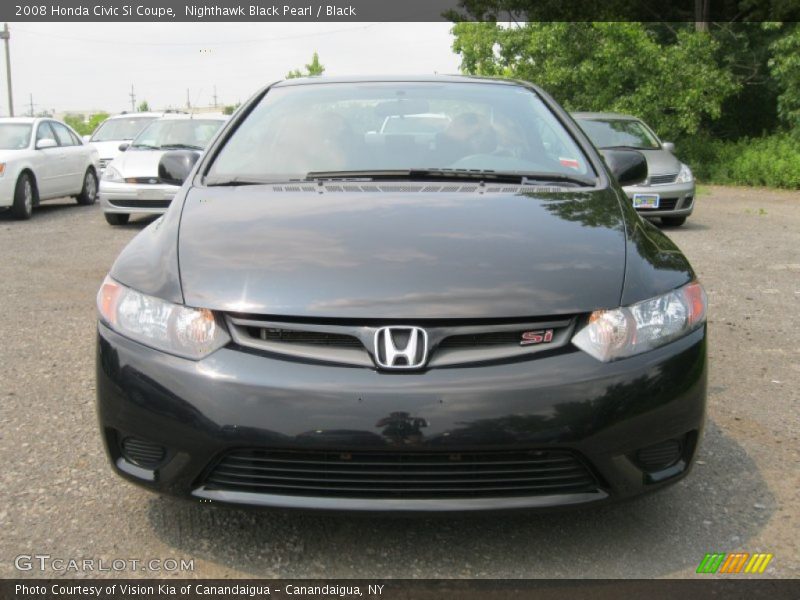 Nighthawk Black Pearl / Black 2008 Honda Civic Si Coupe