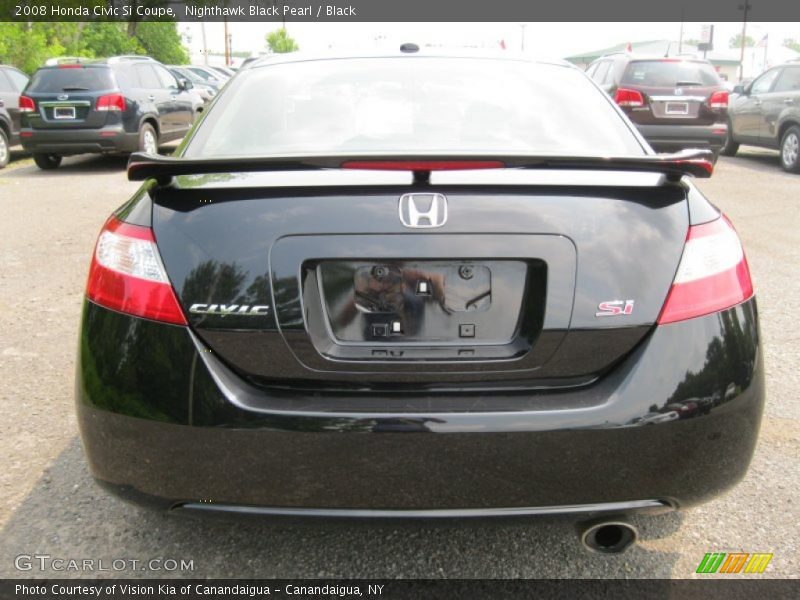 Nighthawk Black Pearl / Black 2008 Honda Civic Si Coupe