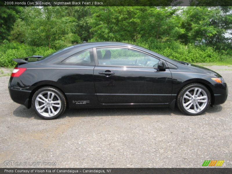 Nighthawk Black Pearl / Black 2008 Honda Civic Si Coupe
