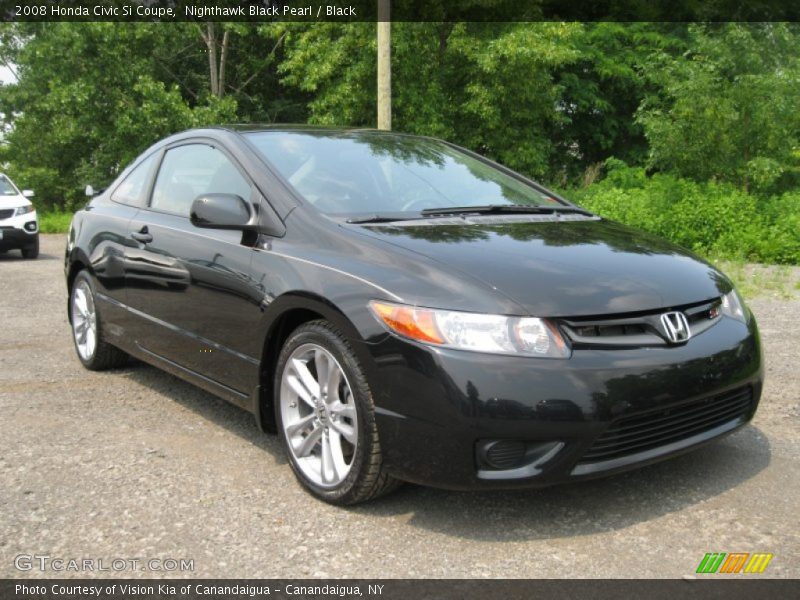 Nighthawk Black Pearl / Black 2008 Honda Civic Si Coupe
