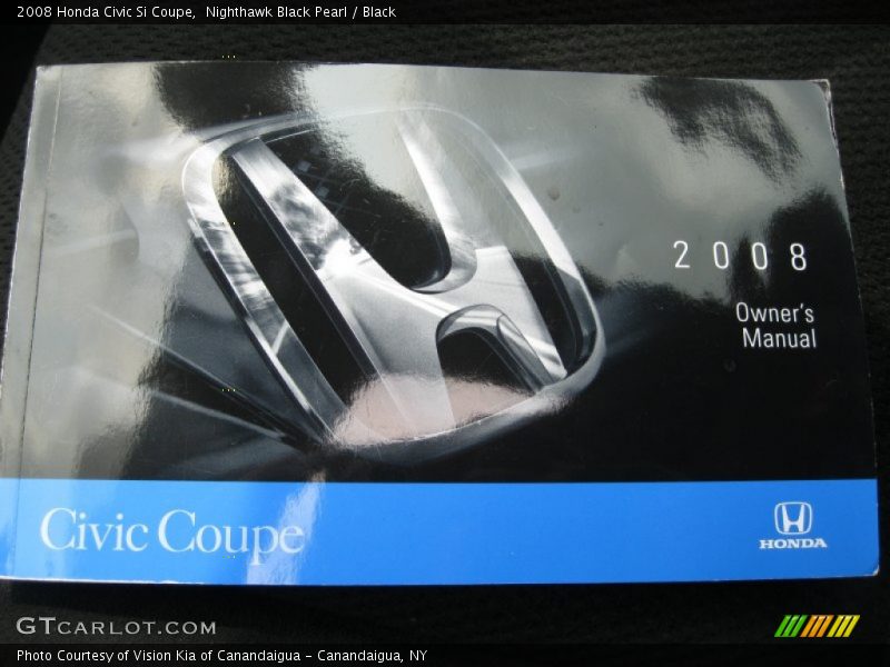 Nighthawk Black Pearl / Black 2008 Honda Civic Si Coupe