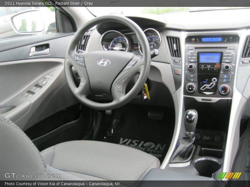 Radiant Silver / Gray 2011 Hyundai Sonata GLS
