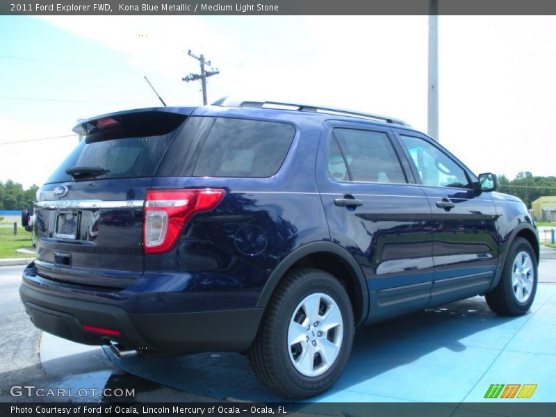 Kona Blue Metallic / Medium Light Stone 2011 Ford Explorer FWD