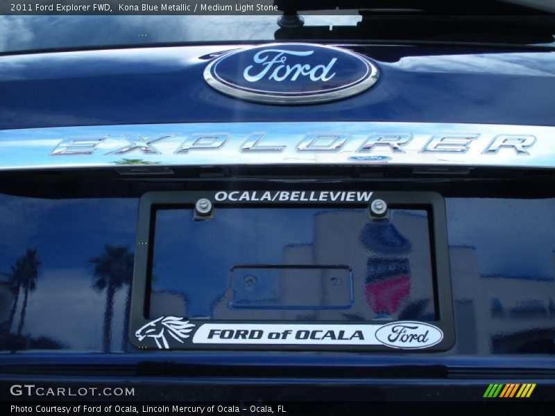 Kona Blue Metallic / Medium Light Stone 2011 Ford Explorer FWD