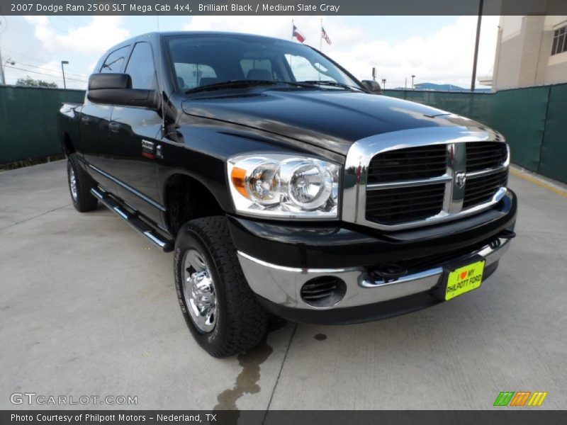 Brilliant Black / Medium Slate Gray 2007 Dodge Ram 2500 SLT Mega Cab 4x4