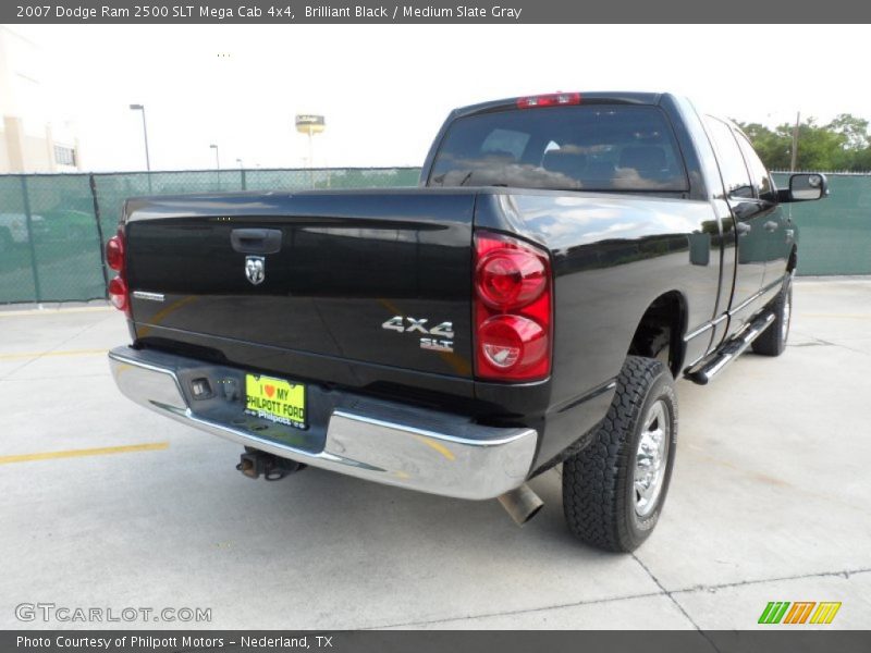 Brilliant Black / Medium Slate Gray 2007 Dodge Ram 2500 SLT Mega Cab 4x4
