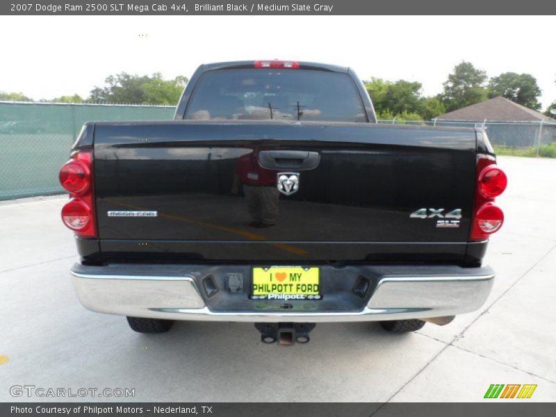 Brilliant Black / Medium Slate Gray 2007 Dodge Ram 2500 SLT Mega Cab 4x4
