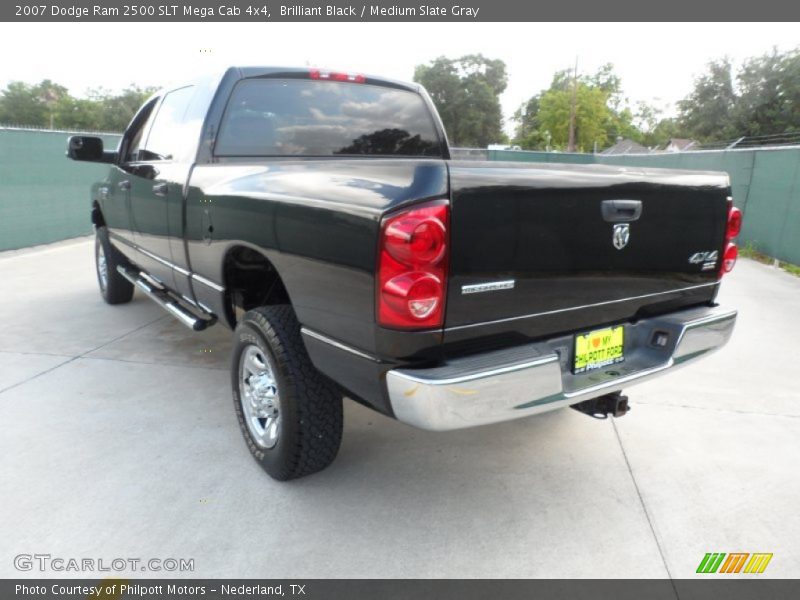 Brilliant Black / Medium Slate Gray 2007 Dodge Ram 2500 SLT Mega Cab 4x4
