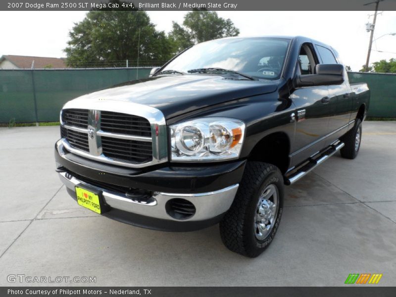 Brilliant Black / Medium Slate Gray 2007 Dodge Ram 2500 SLT Mega Cab 4x4