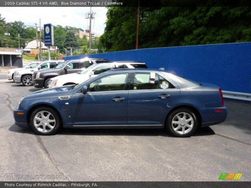 Blue Diamond Tricoat / Cashmere 2009 Cadillac STS 4 V6 AWD