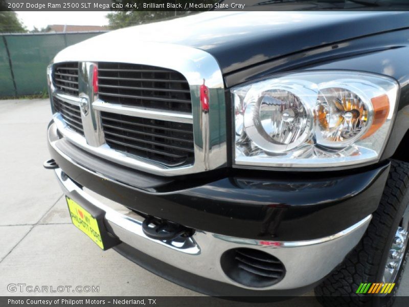 Brilliant Black / Medium Slate Gray 2007 Dodge Ram 2500 SLT Mega Cab 4x4