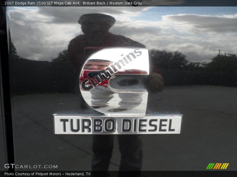 Brilliant Black / Medium Slate Gray 2007 Dodge Ram 2500 SLT Mega Cab 4x4