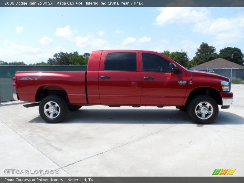  2008 Ram 2500 SXT Mega Cab 4x4 Inferno Red Crystal Pearl