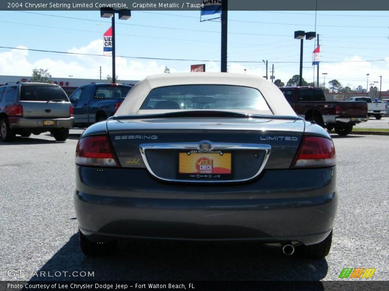 Graphite Metallic / Taupe 2004 Chrysler Sebring Limited Convertible
