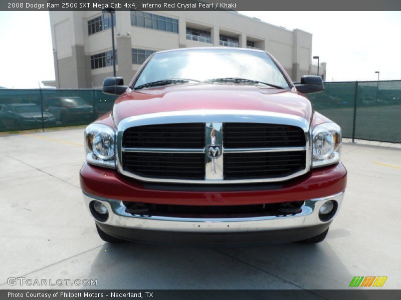Inferno Red Crystal Pearl / Khaki 2008 Dodge Ram 2500 SXT Mega Cab 4x4