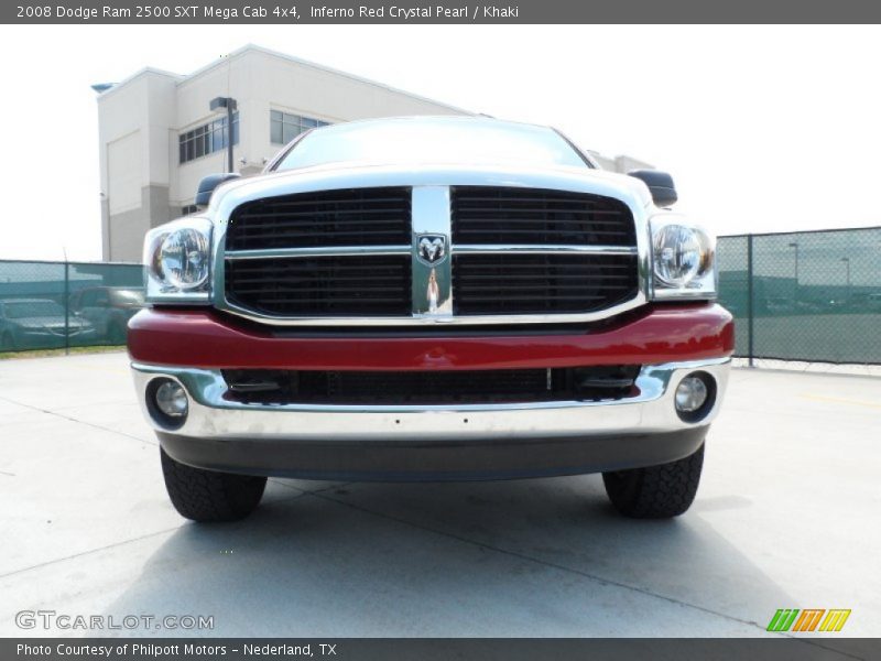 Inferno Red Crystal Pearl / Khaki 2008 Dodge Ram 2500 SXT Mega Cab 4x4