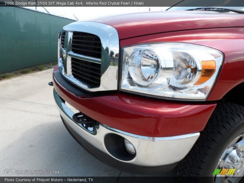 Inferno Red Crystal Pearl / Khaki 2008 Dodge Ram 2500 SXT Mega Cab 4x4