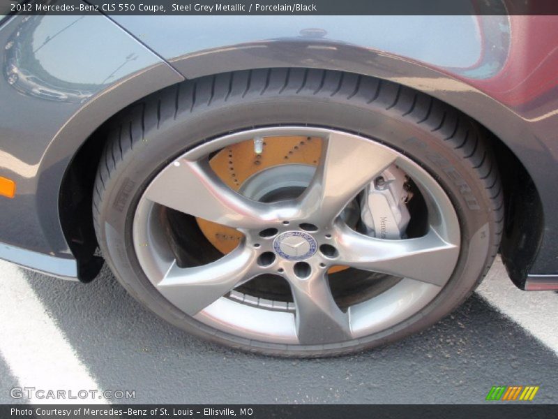 Steel Grey Metallic / Porcelain/Black 2012 Mercedes-Benz CLS 550 Coupe