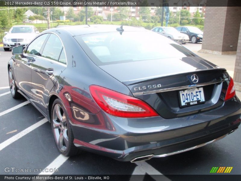 Steel Grey Metallic / Porcelain/Black 2012 Mercedes-Benz CLS 550 Coupe