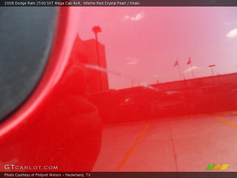 Inferno Red Crystal Pearl / Khaki 2008 Dodge Ram 2500 SXT Mega Cab 4x4
