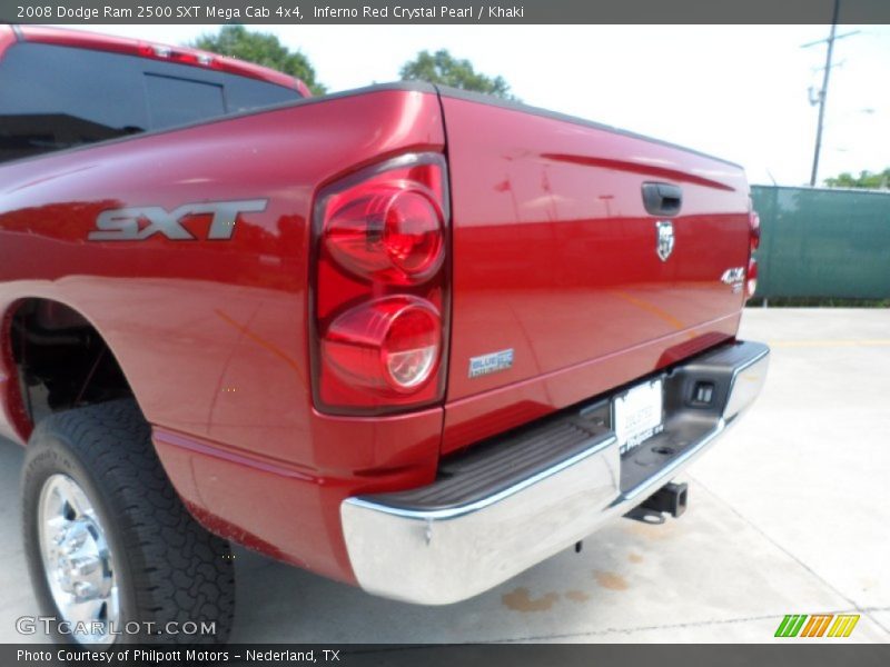 Inferno Red Crystal Pearl / Khaki 2008 Dodge Ram 2500 SXT Mega Cab 4x4