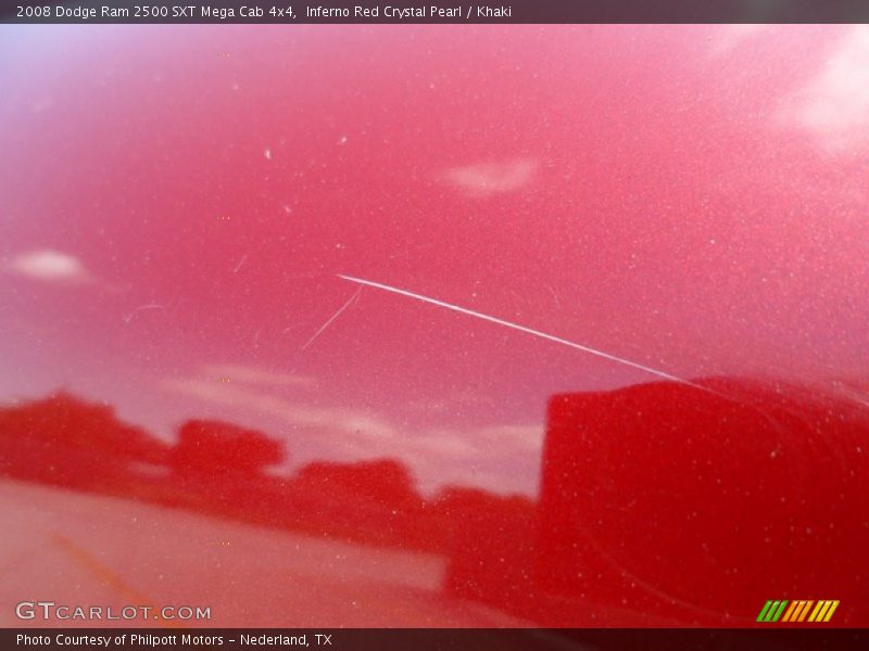 Inferno Red Crystal Pearl / Khaki 2008 Dodge Ram 2500 SXT Mega Cab 4x4