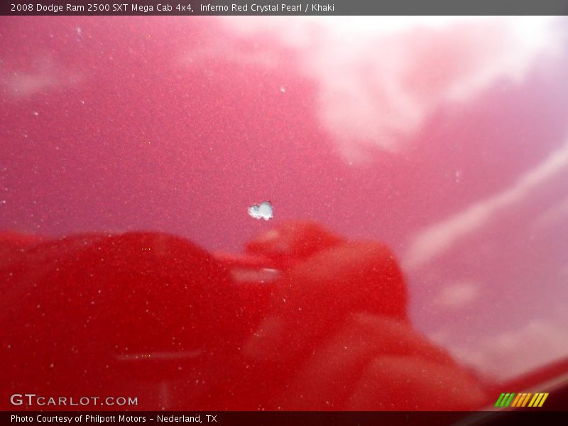 Inferno Red Crystal Pearl / Khaki 2008 Dodge Ram 2500 SXT Mega Cab 4x4