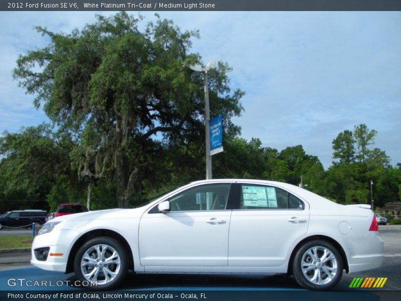  2012 Fusion SE V6 White Platinum Tri-Coat