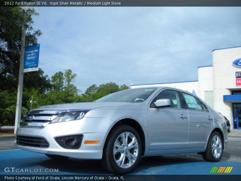 Ingot Silver Metallic / Medium Light Stone 2012 Ford Fusion SE V6