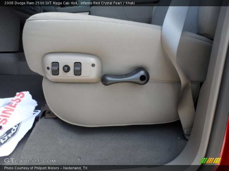 Inferno Red Crystal Pearl / Khaki 2008 Dodge Ram 2500 SXT Mega Cab 4x4